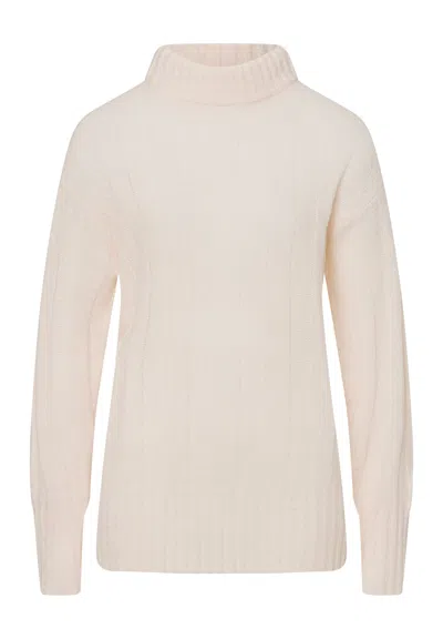 Hanro Knits Mockneck Wool Blend Pullover In White