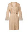 Hanro Lace -trim Lilith Robe In Brown