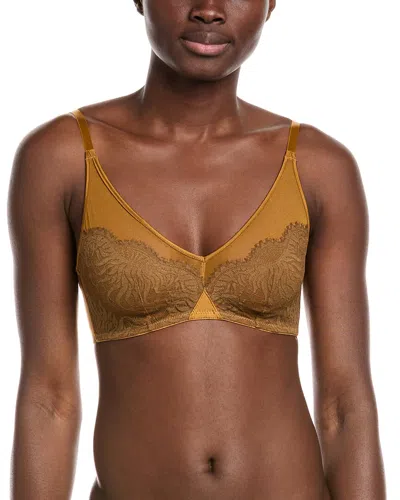 Hanro Lace Accented Soft Cup Bra In Burgundy