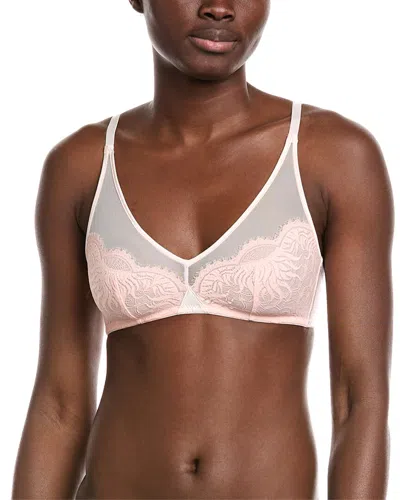 Hanro Lace Accented Soft Cup Bra In Pink