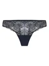 Hanro Lace-detail Thong In Black
