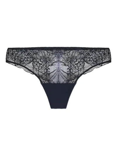 Hanro Lace-detail Thong In Black