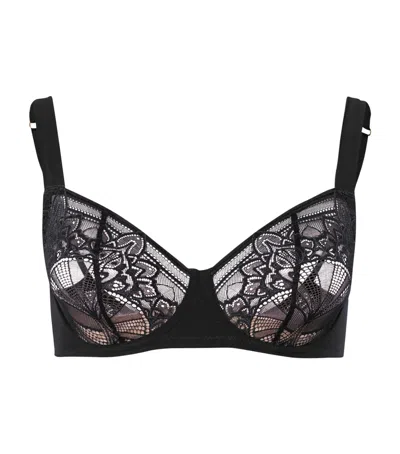 Hanro Lace Holly Underwire Bra In Black
