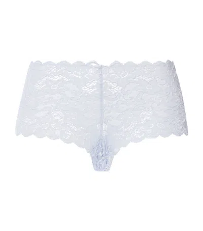 Hanro Lace Moments Maxi Briefs In Blue