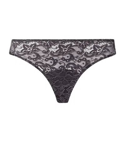 Hanro Lace Moments Thong In Black