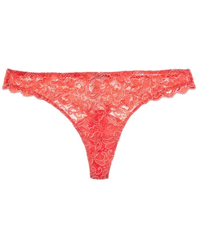 Hanro Lace Thong In Pink