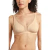 Hanro Lace-trim Cotton Wire-free Soft Cup Bra