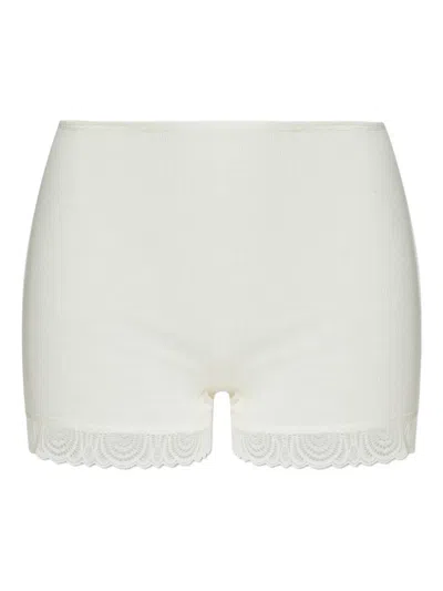 Hanro Lace-trim Briefs In White