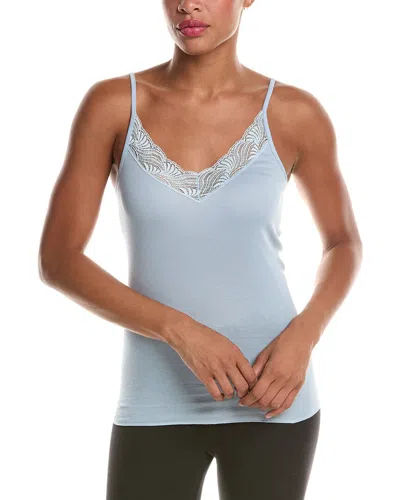 Hanro Lace Trim Camisole In Blue