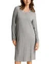 Hanro Lace-trim Nightie In Grey Melan