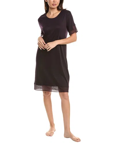 Hanro Lace Trim Nightgown In Purple