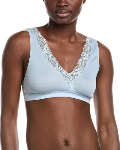 Hanro Cotton Delight Lace Trim Cotton Soft Cup Bra In Multi