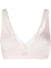 Hanro Lace Trim Soft Cup Bra In Neutrals