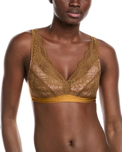 Hanro Lace Trim Soft Cup Spacer Bra In Brown