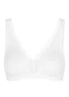 Hanro White Lace-trimmed Soft-cup Bra In White
