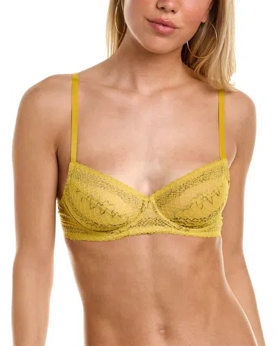 Hanro Lace Underwire Bra In Yellow