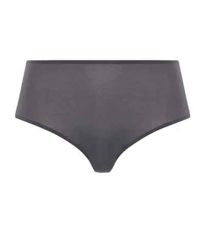 Hanro Lace-trim Midi Briefs In Grey