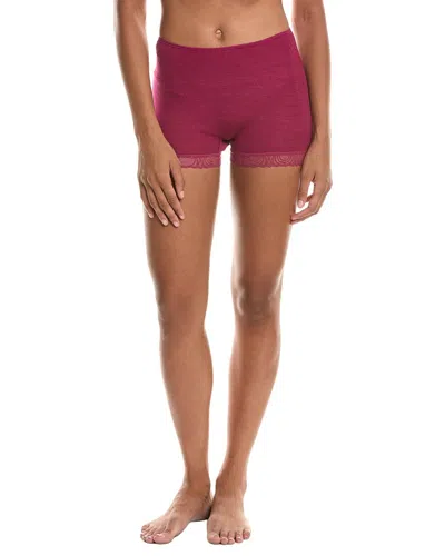 Hanro Lace-trim Wool & Silk-blend Boyleg Panty In Pink