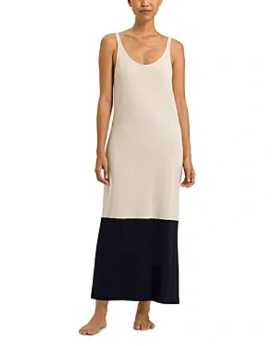 Hanro Laura Colorblocked Nightgown In Antique White | ModeSens