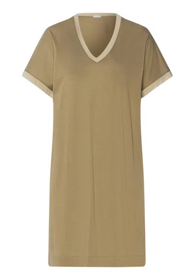 Hanro Laura Cotton And Tencel™ Bigshirt In Brown