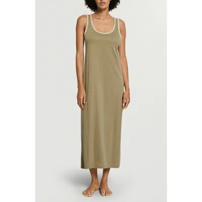 Hanro Laura Cotton And Tencel Tank Nightgown In Green