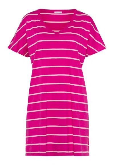 Hanro Laura Cotton Blend V-neck Bigshirt In Multi