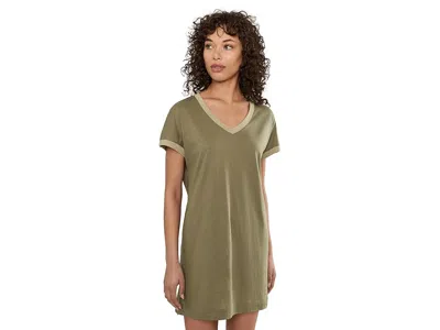 Hanro Laura Short Sleeve Big Shirt Nightgown In Green