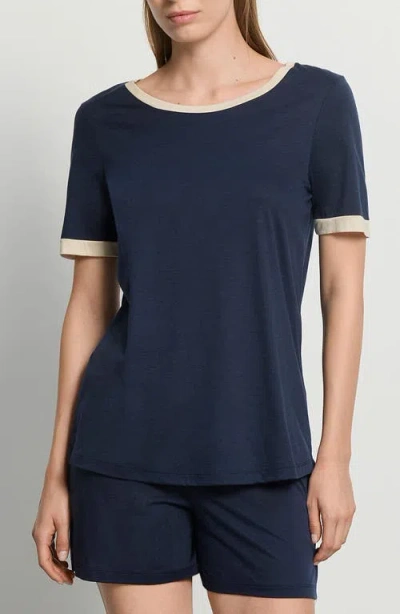 Hanro Laura Short Sleeve Cotton & Modal Pajamas In Neutral