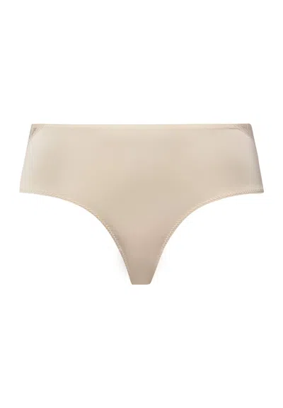 Hanro Lilith Lace Back High Cut Brief In Neutral