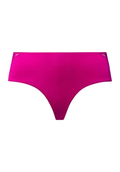 Hanro Lilith Lace Back High Cut Brief In Purple