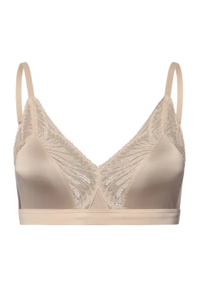 Hanro Lilith Lace Soft Cup Bra In Brown