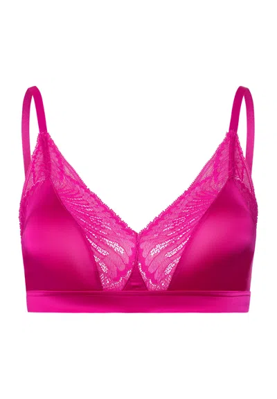 Hanro Lilith Lace Soft Cup Bra In Pink