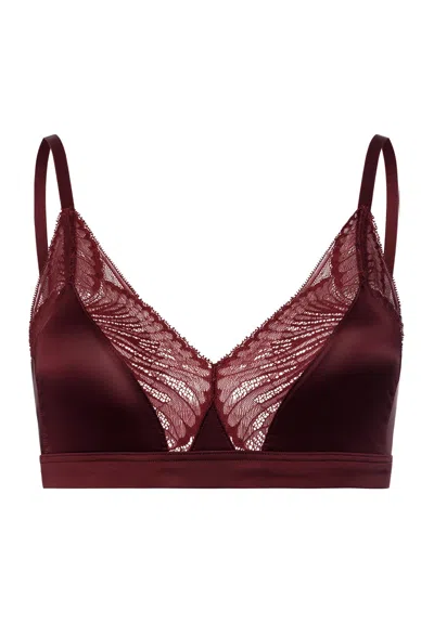 Hanro Lilith Lace Soft Cup Bra In Red