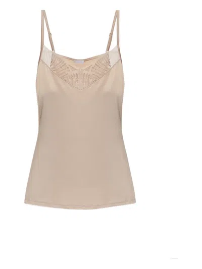Hanro Lilith Lace-trim Camisole In Neutral