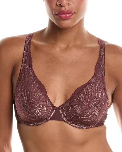 Hanro Lilith Lace Underwire Bra In Burgundy