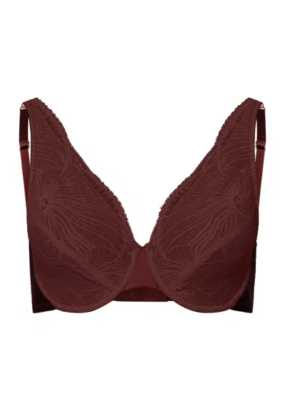 Hanro Lilith Lace Underwire Bra In Brown