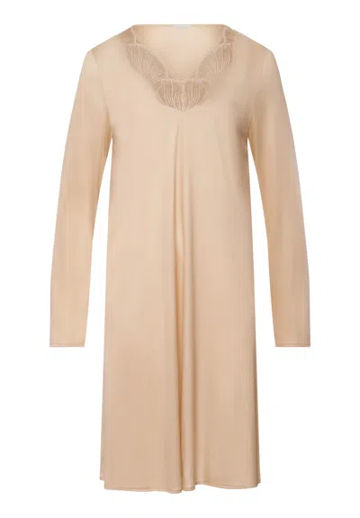 Hanro Lilith Tencel™ Lace Trim Nightgown In Neutral