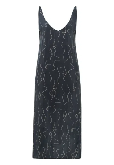Hanro Lille Long Chemise In Multi