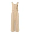 Hanro Linen-blend Jumpsuit In Beige
