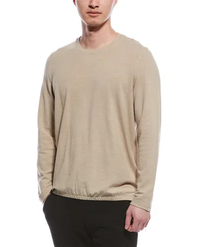 Hanro Linen-blend T-shirt In Brown