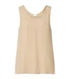 Hanro Urban Casuals Relaxed Linen-blend Tank In Beige