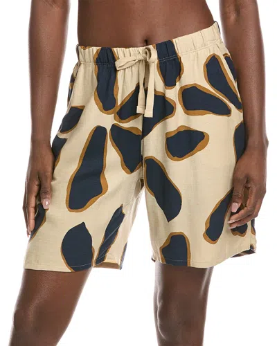 Hanro Linen-blend Drawstring Short In Gold