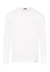 Hanro Living Cotton Crew Neck Top In White