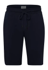 Hanro Living Cotton Drawstring Shorts In Black Iris