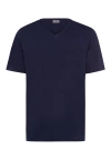 Hanro Cotton Superior V-neck T-shirt In Deep Navy