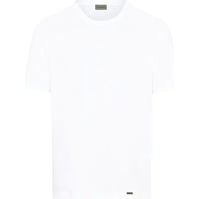 Hanro Living Jersey Cotton Crew Neck T-shirt In White