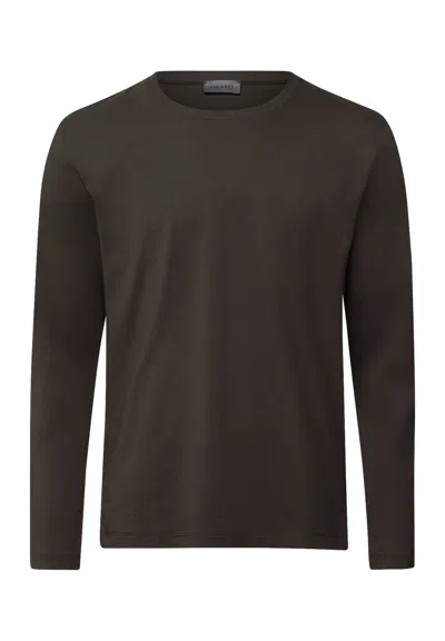 HANRO LIVING SHIRTS COTTON CREW NECK TOP