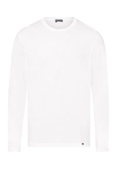 Hanro Living Shirts Cotton Crew Neck Top In White