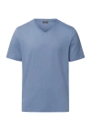Hanro Living Shirts Cotton V-neck T-shirt In Blue