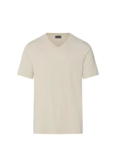 Hanro Living Shirts Jersey Cotton V-neck T-shirt In Neutral